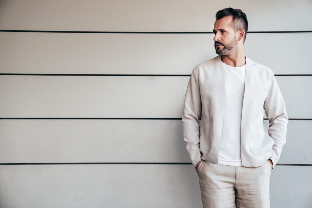 handsome man posing outdoors utc