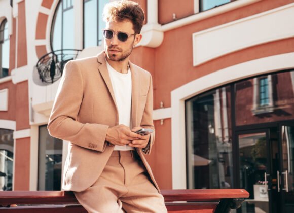 handsome man posing outdoors utc