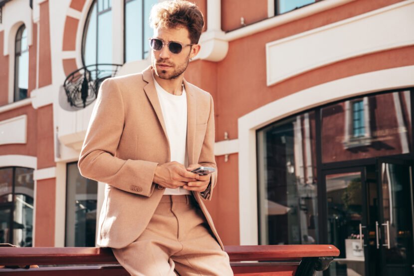 handsome man posing outdoors utc