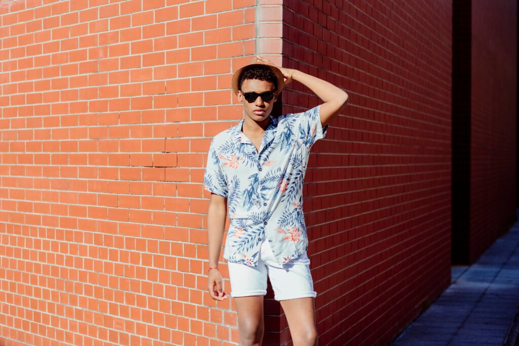 trendy young black man posing in the street utc